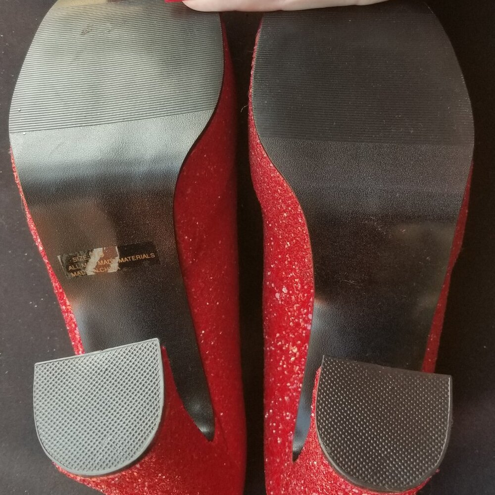 Hot Topic Ruby Red, Glitter, Platform Pumps. - image 5